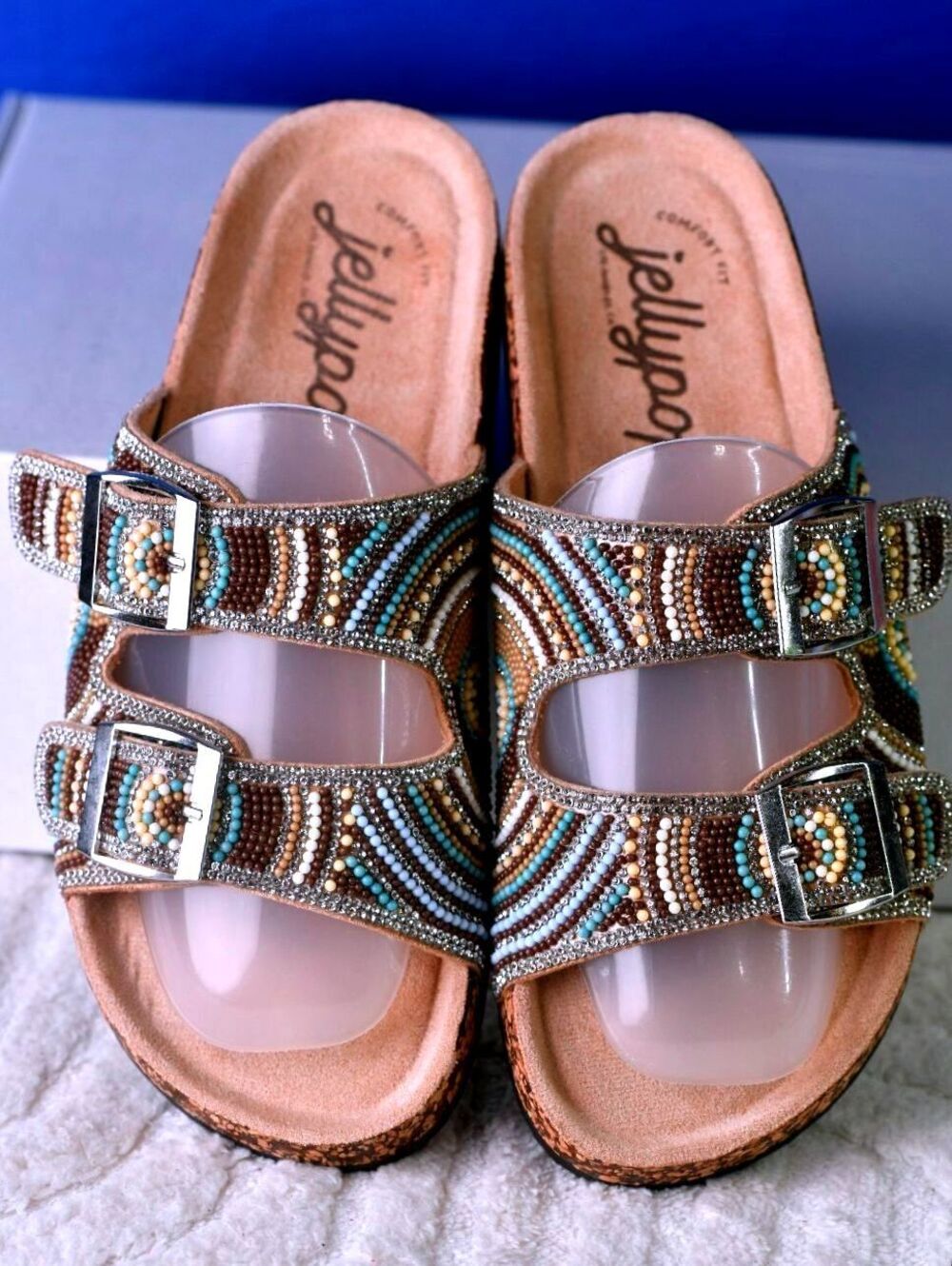 New! Size: 7 Women | Jellypop Eevi Footbed Sandals